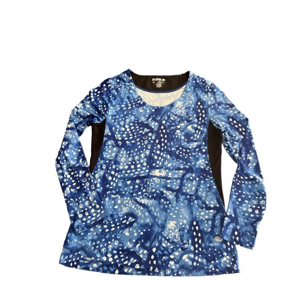 Reel Legends Womens Mykonos Blue Reel-Tec Top size M